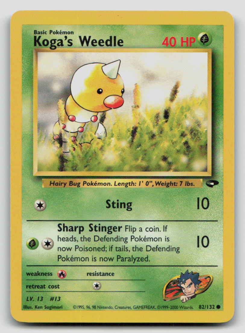 Koga's Weedle - [Gym Challenge - 082/132] - Unlimited LP