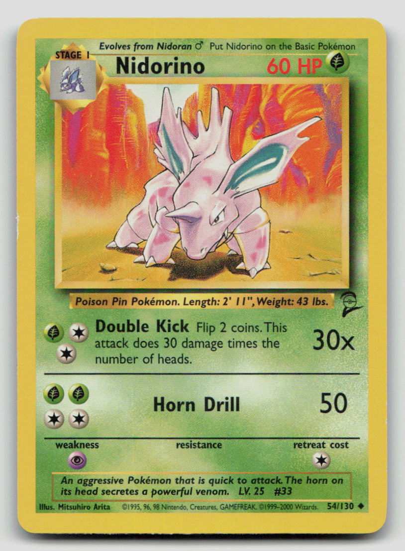 Nidorino - [Base Set 2 - 054/130] - LP