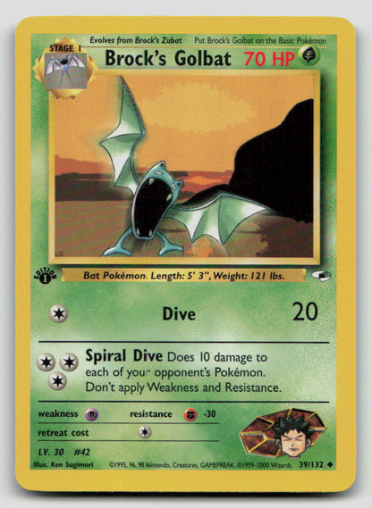 Brock's Golbat - [Gym Heroes - 039/132] - 1st Edition LP