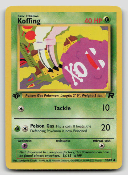 Koffing - [Team Rocket - 58/82] - 1st Edition LP