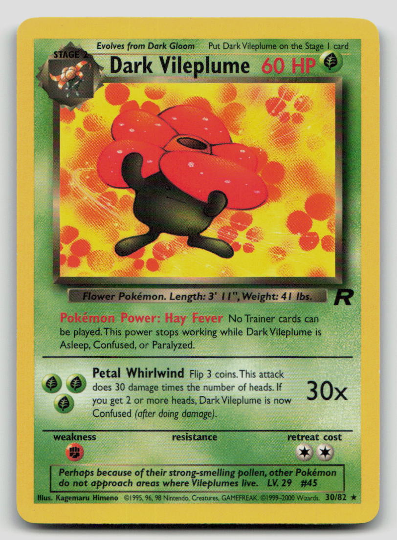 Dark Vileplume (30) - [Team Rocket - 30/82] - Unlimited LP