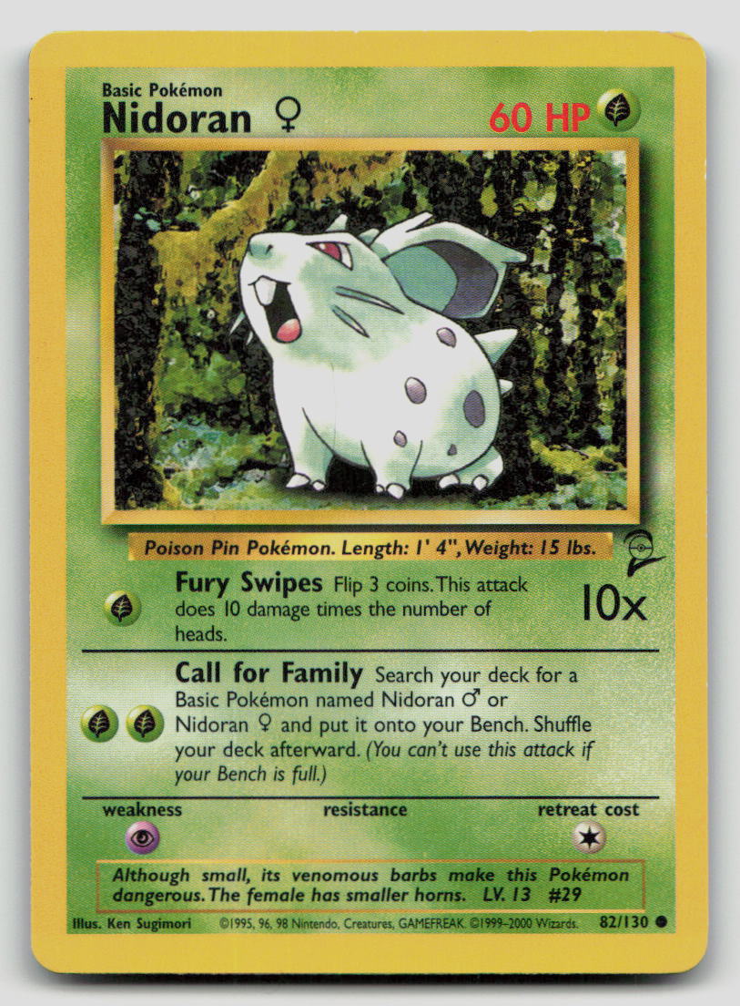 Nidoran F - [Base Set 2 - 082/130] - LP