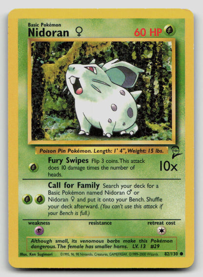 Nidoran F - [Base Set 2 - 082/130] - LP