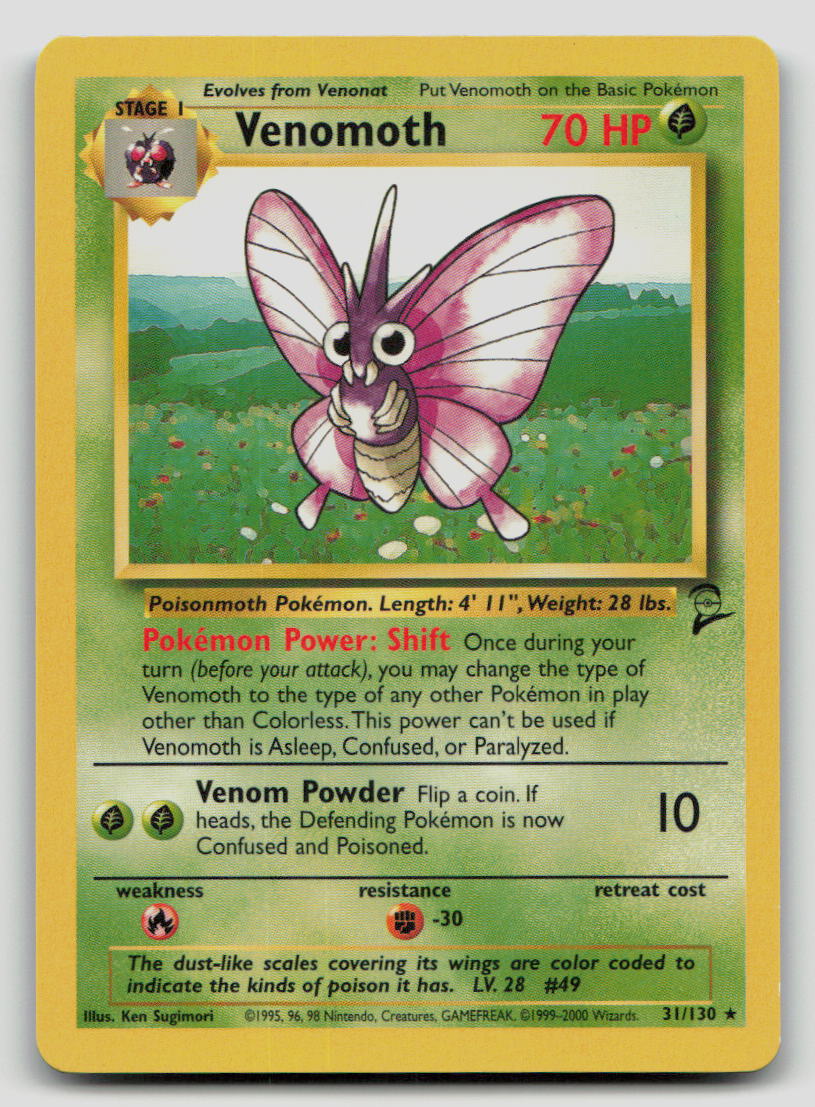 Venomoth - [Base Set 2 - 031/130] - NM