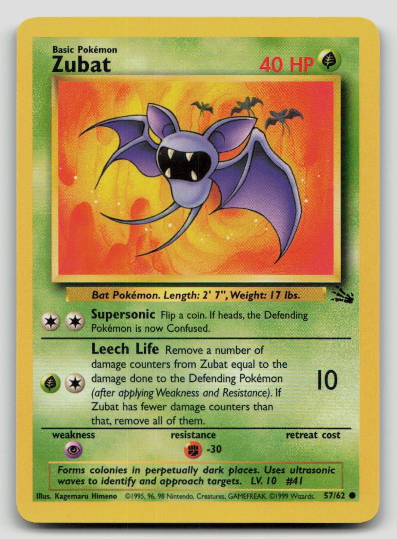 Zubat - [Fossil - 57/62] - Unlimited NM